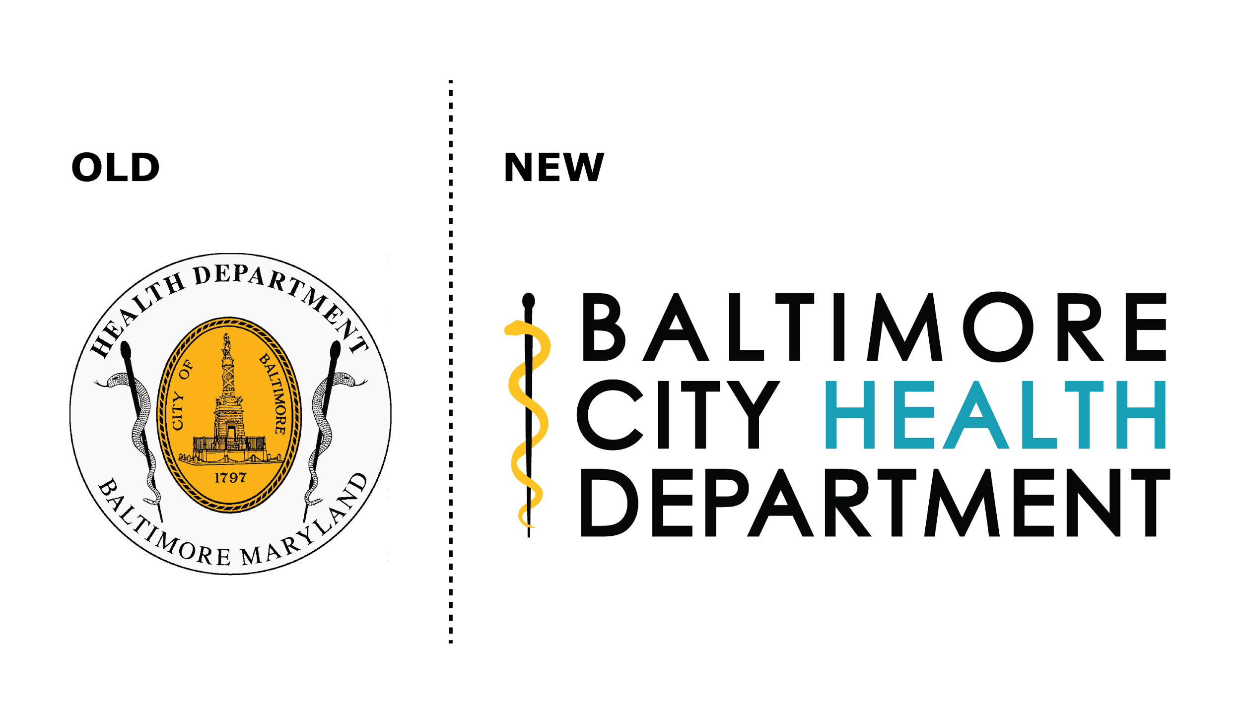Baltimore City Health Department Old Logo New Logo Comparison Local Government Rebrand